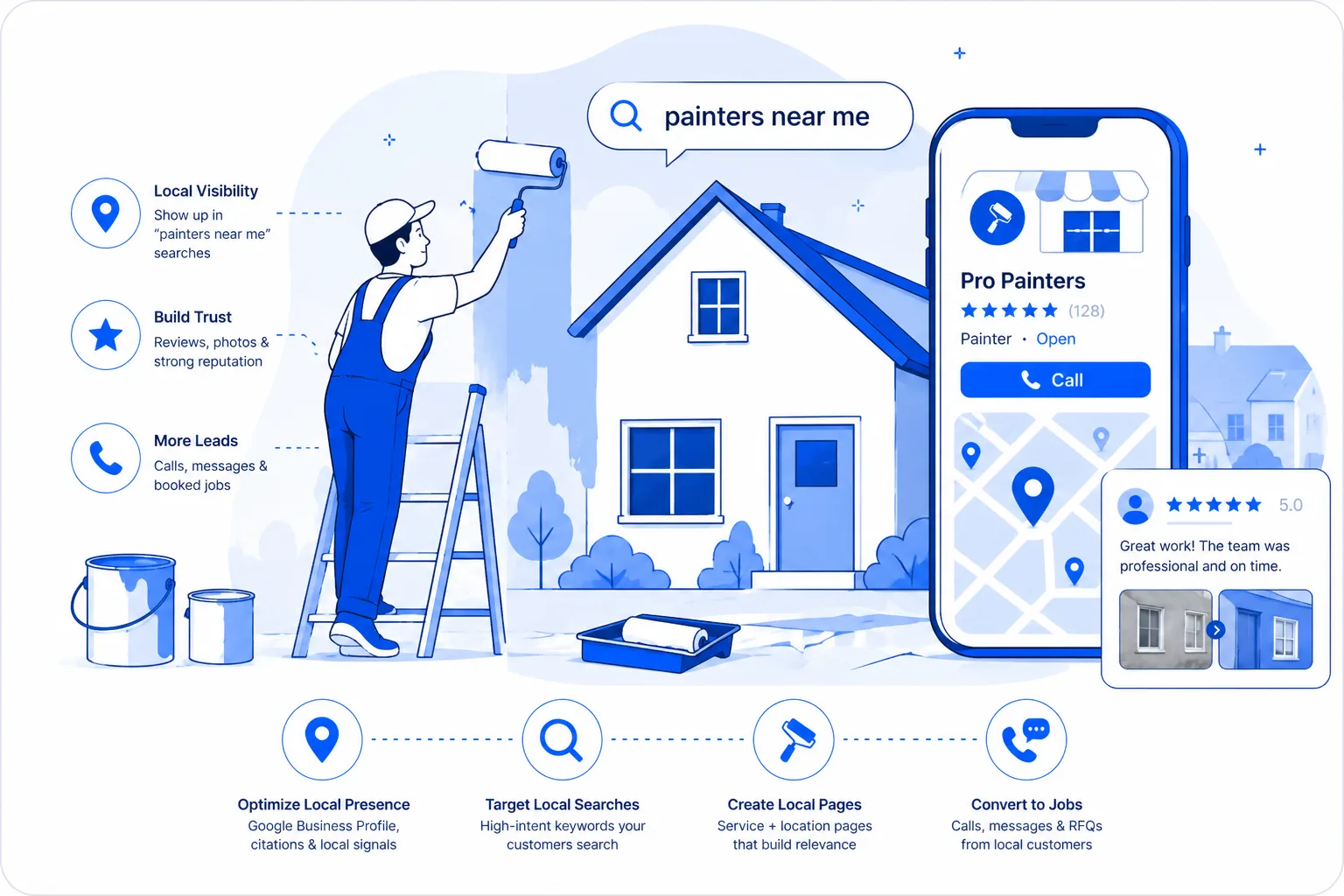 SEO for Painters: A Local Growth Playbook for More Calls, Quotes, and Booked Jobs